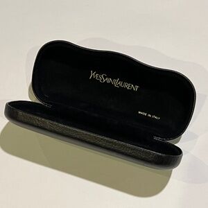 Vintage Yves Saint Laurent Black Leather Sunglasses Case Italy - Damaged
